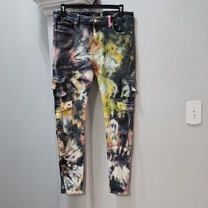 PHEELINGS Tie-Dye Cargo Men Jeans